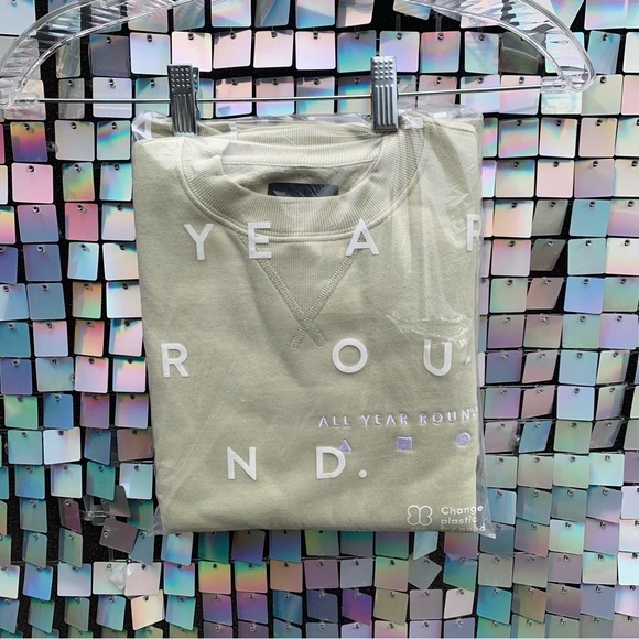 NWT AYR | All Year Round ‘The Sweatshirt’ in Spa Water soft green 100% cotton - Picture 1 of 10